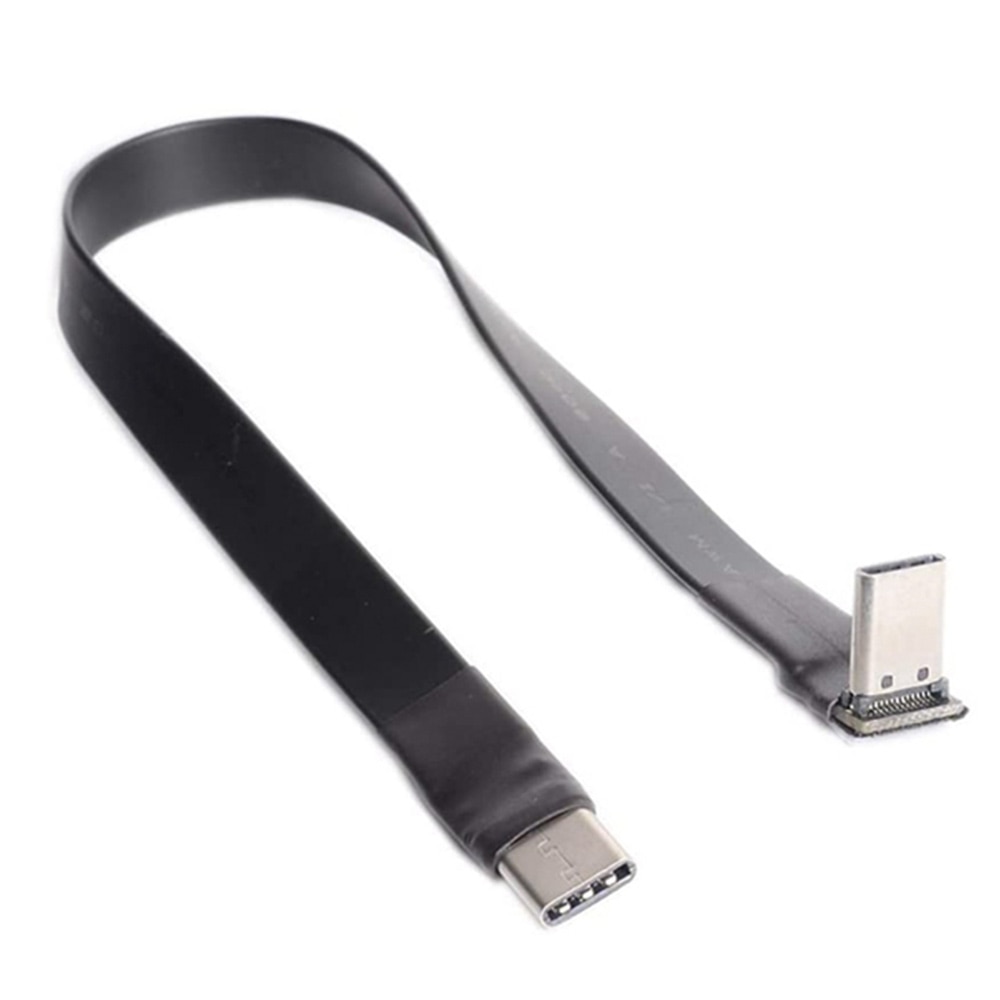 USB 3.1 CŸ to CŸ  ̺, 90  , FPC FPV  ÷ USB C ̺, 3A, 10Gbps EMI , 30cm